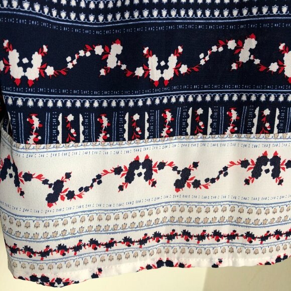 Wide leg multi-colored drawstring waist loose flowy pants - Picture 5 of 12